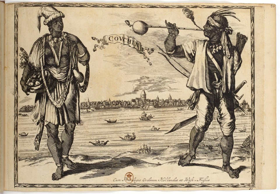 Covchin -Cochin- - Costumes des quatre parties du monde, gravés dans la manière de Luycken (1670)