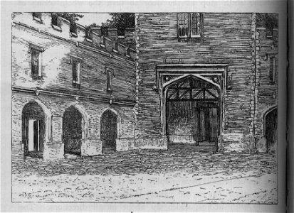 Courtyard - Tom Brown's School Days (1869). Free illustration for personal and commercial use.