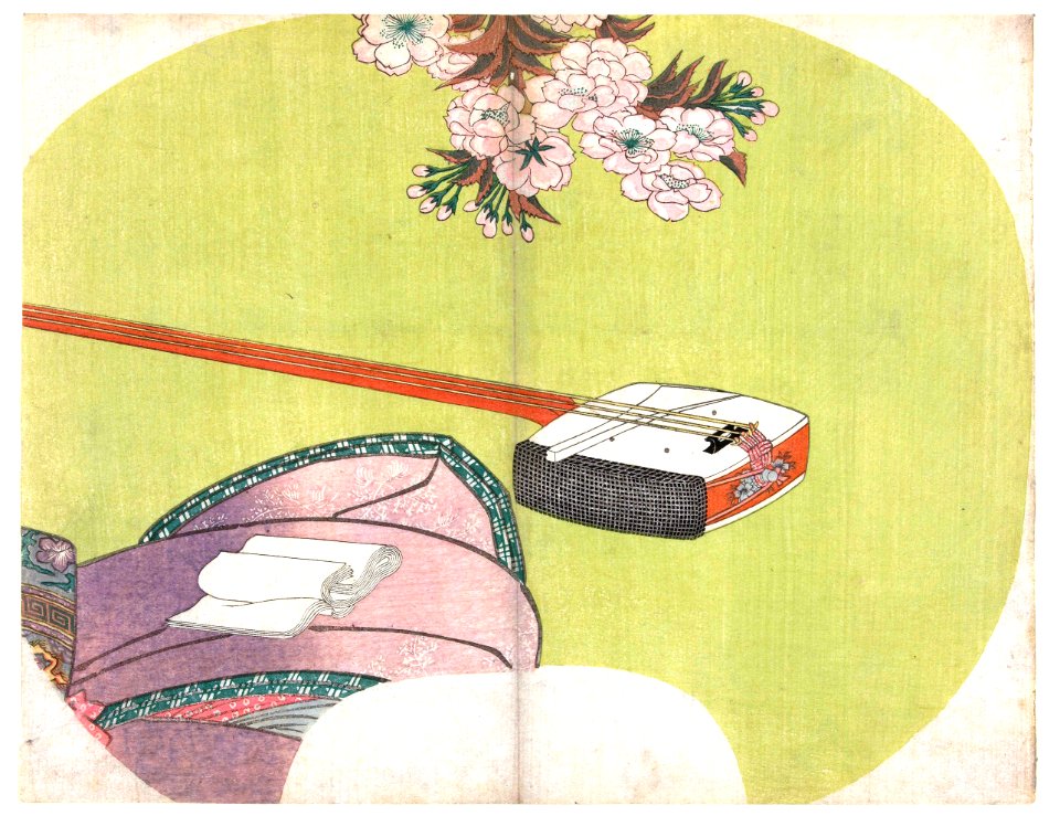 Courtisane en shamisen-Rijksmuseum RP-P-2008-252BFXD