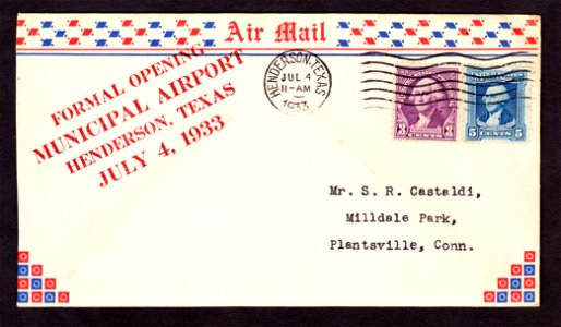 Cover Airport Texas 1933-3+5c