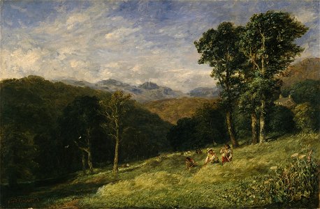 David Cox (I) - Haymaking near Conway (Manchester City Galleries)