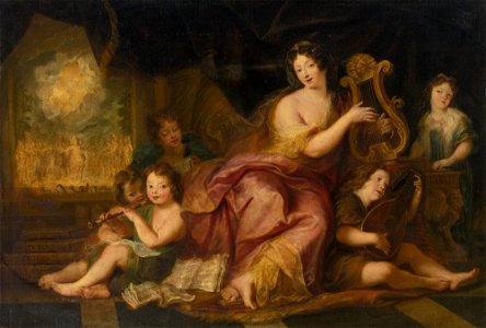 Antoine Coypel - Allegory of Music (Portrait of Mme. de Maintenon with the natural children of Louis XIV)