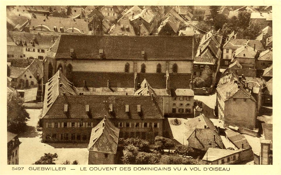 Couvent des dominicains vu du ciel (Guebwiller)