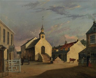 Cowbridge market hall and High Street