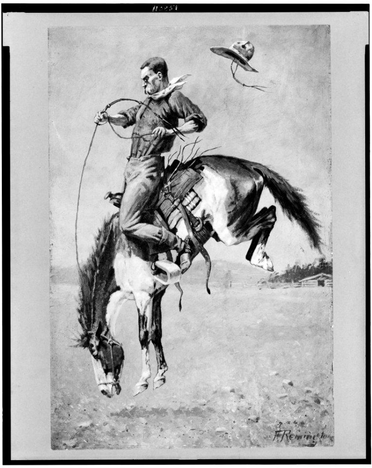 Cowboy on a bucking bronco) - F. Remington LCCN94505511