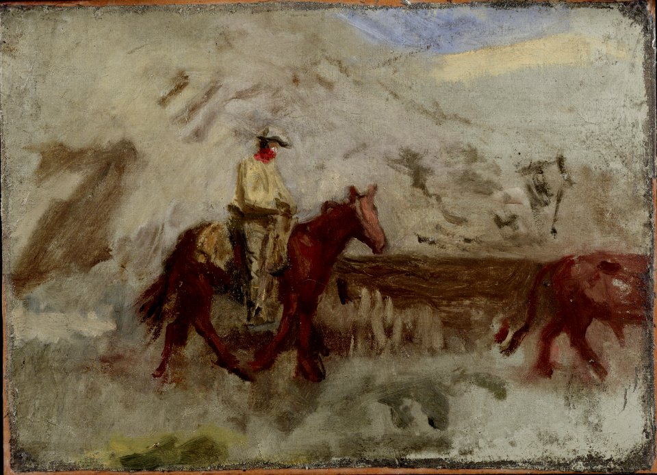 Cowboys in the Badlands sketch 2