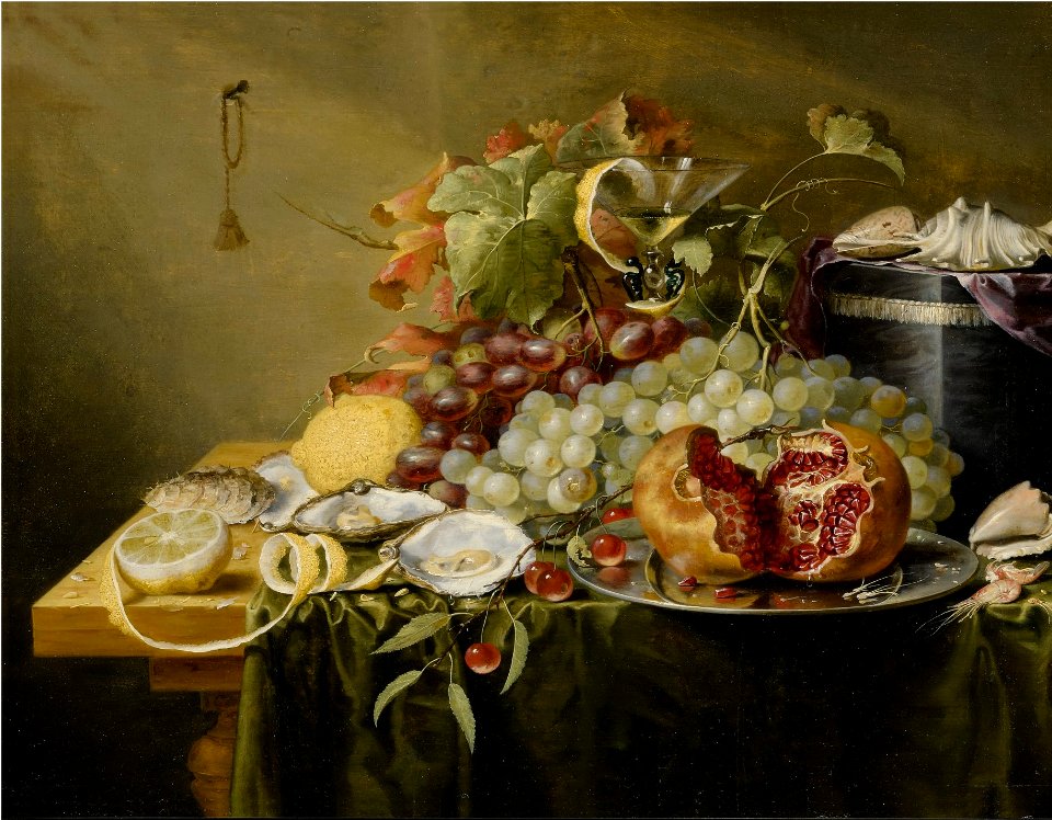 A Still Life with a Pomegranate and Other Fruits… by Laurens Craen