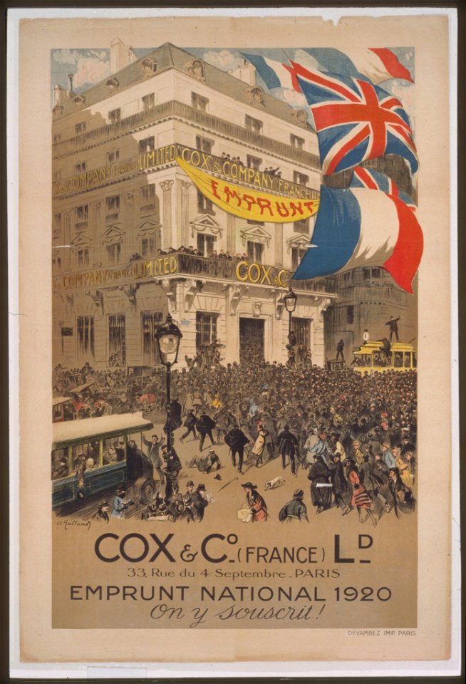 Cox & Co. - (France) Ld. . . . Emprunt national 1920 . . . On y souscrit LCCN99613503