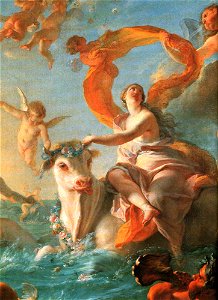 Enlèvement d'Europe by Nöel-Nicolas Coypel (detail)
