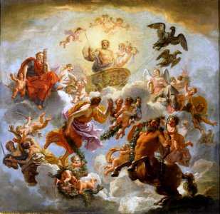 Noël Coypel - Jupiter Chariot between Justice and Piety (study)