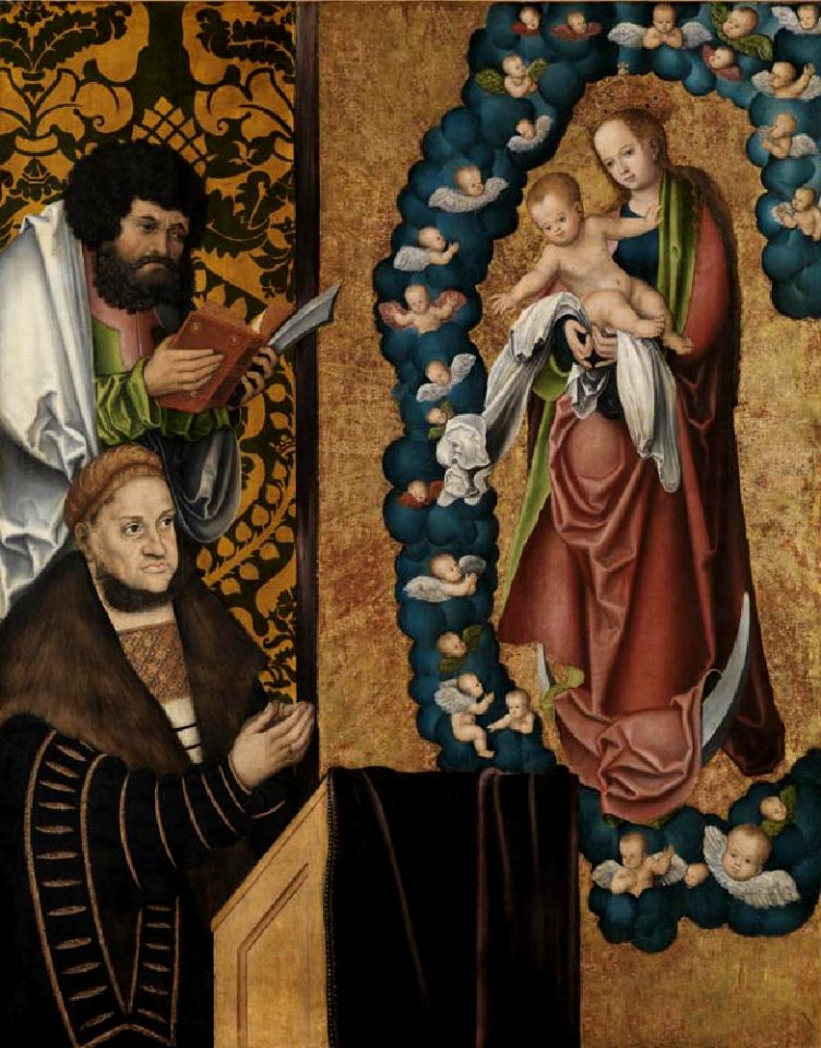Lucas Cranach der Ältere - Friedrich der Weise in Verehrung
