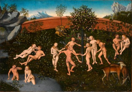 Lucas Cranach d.Ä. - Das Goldene Zeitalter (Alte Pinakothek). Free illustration for personal and commercial use.