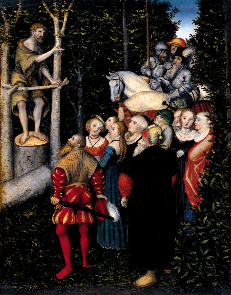 Lucas Cranach the Elder - The Sermon of St. John the Baptist - Google Art Project