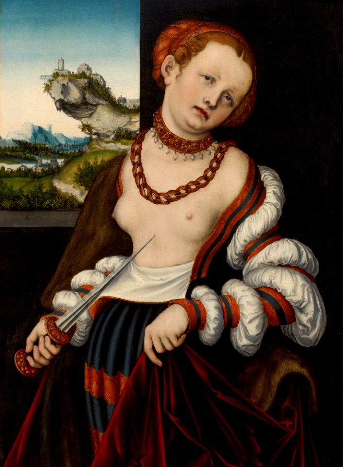 Lucas Cranach d.Ä. - Selbstmord der Lukrezia (1529, Houston)