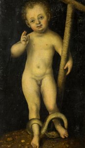 Lucas Cranach (I) - Christusknabe (Eremitage). Free illustration for personal and commercial use.
