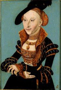 Lucas Cranach d.Ä. - Sybille von Cleve (Veste Coburg). Free illustration for personal and commercial use.