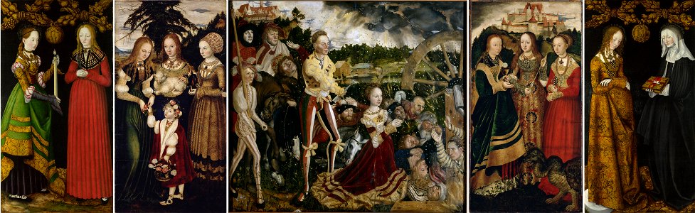 Lucas Cranach d.Ä. - Katharinenaltar (Dresden & London)