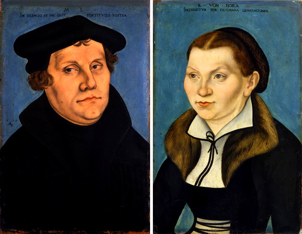 Lucas Cranach d.Ä. - Doppelporträt Martin Luther u. Katharina Bora (Museo Poldi Pezzoli)