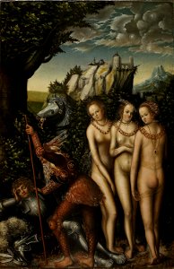 Lucas Cranach d.Ä. - Das Urteil des Paris (Seattle Art Museum). Free illustration for personal and commercial use.