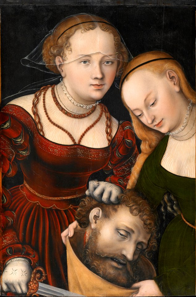 Lucas Cranach d.Ä. - Judith mit dem Haupt des Holofernes (Kunsthistorisches Museum, Vienna). Free illustration for personal and commercial use.