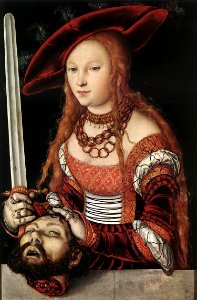 Lucas Cranach d. Ä. - Judith with the Head of Holofernes - WGA05721. Free illustration for personal and commercial use.