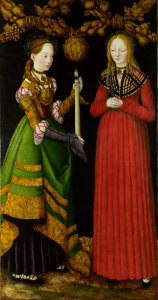 Lucas Cranach the Elder - Saints Genevieve and Apollonia - Google Art Project