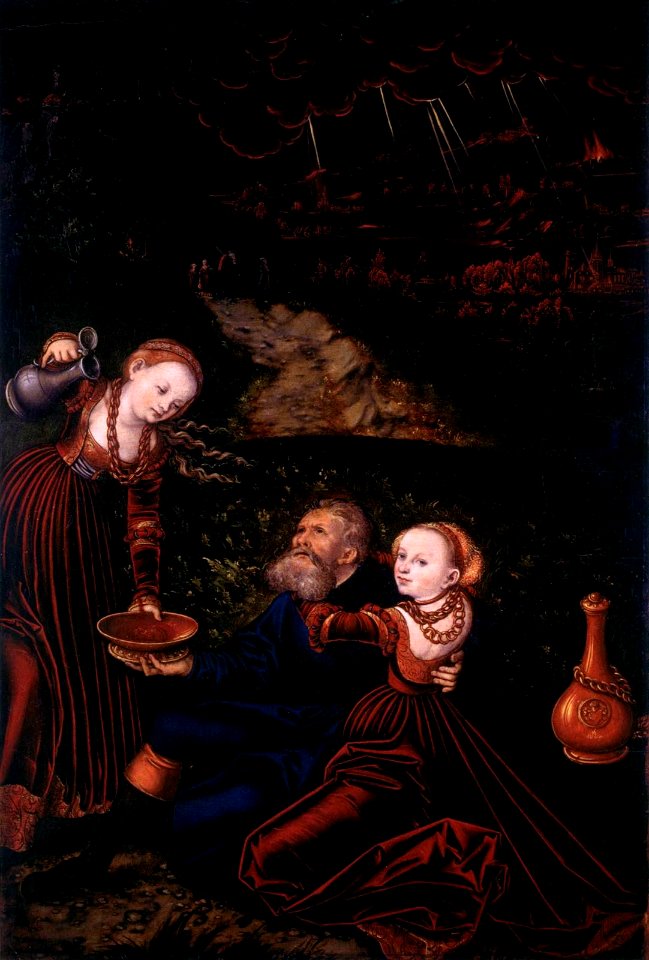 Lucas Cranach d.Ä. - Lot und seine Töchter (Moravian Gallery, Brno)