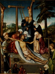 Lucas Cranach d.Ä. - Die Beweinung Christi (Budapest)