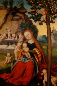 Lucas Cranach.d.Ä. - Maria unter dem Apfelbaum (Schloss Güstrow)