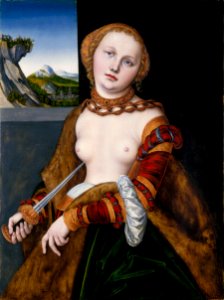 Lucas Cranach d.Ä. - Lucretia (1530). Free illustration for personal and commercial use.