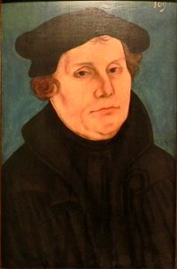 Cranach d.Ä. Martin Luther 1528. Free illustration for personal and commercial use.