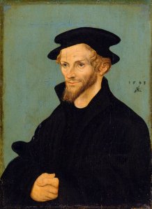 Portrait of Philipp Melanchthon (1497–1560), by Lucas Cranach the Elder - Gemäldegalerie Alte Meister, Kassel