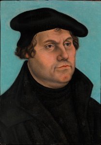 Lucas Cranach d.Ä. - Bildnis des Martin Luther (Metropolitan Museum of Art). Free illustration for personal and commercial use.
