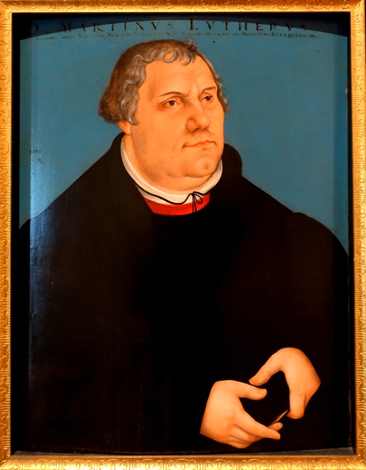 Martin Luther, Workshop of Lucas Cranach the Elder, Germany, 1546, oil on panel - Fogg Art Museum, Harvard University - DSC01043