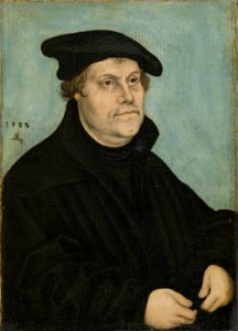Lucas Cranach d.Ä. - Porträt des Martin Luther (Germanisches Nationalmuseum). Free illustration for personal and commercial use.