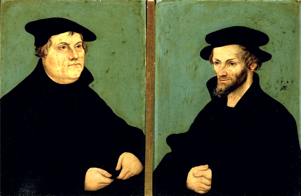 Cranach, Portraits of Martin Luther and Philipp Melanchthon