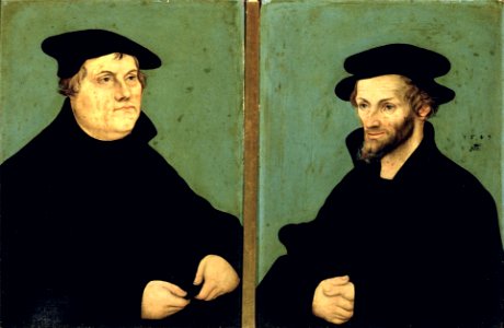 Cranach, Portraits of Martin Luther and Philipp Melanchthon