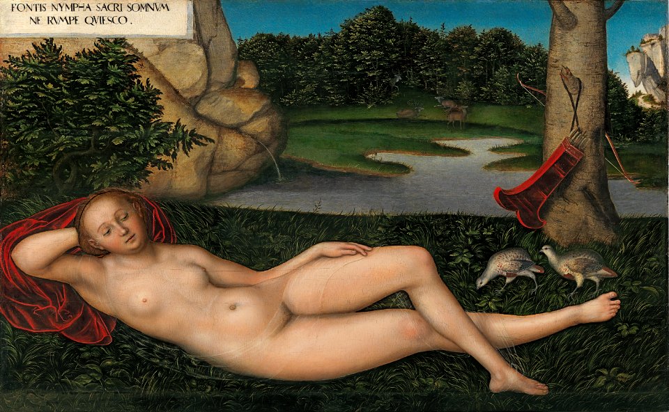 Lucas Cranach d. Ä. - Quellnymphe (Museo Thyssen-Bornemisza)
