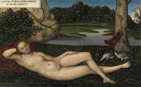 Lucas Cranach d. Ä. - Quellnymphe (Museo Thyssen-Bornemisza)