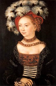 Lucas Cranach d.Ä. - Bildnis einer jungen Frau (Galleria degli Uffizi). Free illustration for personal and commercial use.