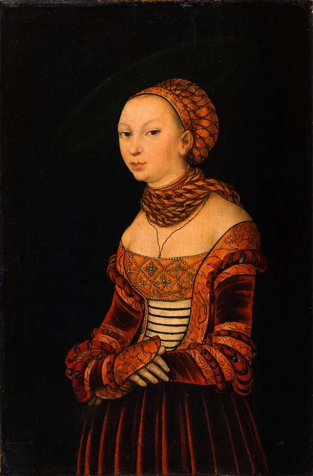 Lucas Cranach d.Ä. - Bildnis einer jungen Frau (1525, Sinebrychoffin Taidemuseo, Helsinki)