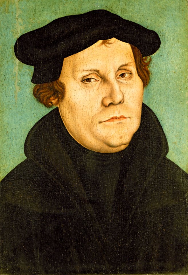 Lucas Cranach d.Ä. (Werkst.) - Porträt des Martin Luther (Lutherhaus Wittenberg)
