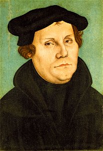 Lucas Cranach d.Ä. (Werkst.) - Porträt des Martin Luther (Lutherhaus Wittenberg). Free illustration for personal and commercial use.
