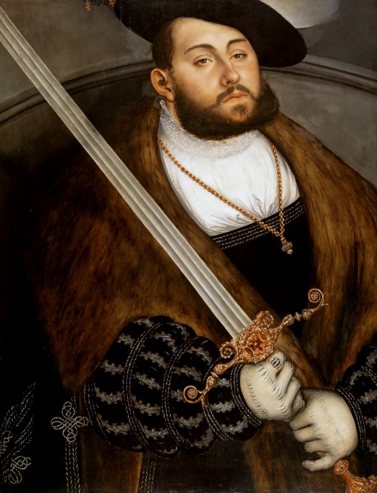 Lucas Cranach I - Johann Friedrich I., Kurfürst von Sachsen (Gemäldegalerie, Berlin)