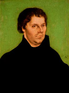 Lucas Cranach d.Ä. - Porträt des Martin Luther, 1525 (Bristol). Free illustration for personal and commercial use.
