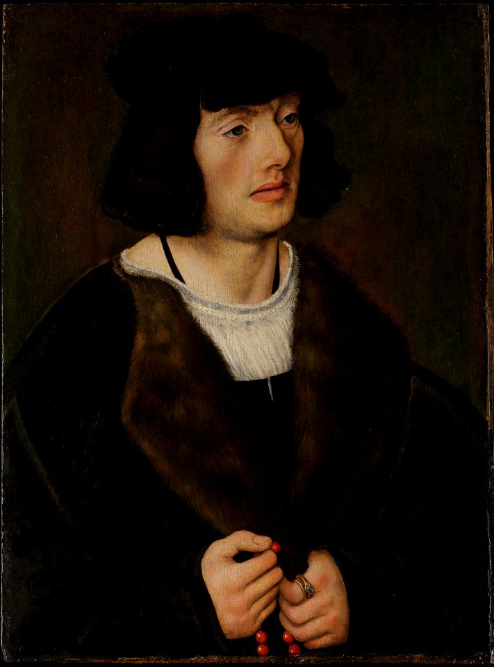 Lucas Cranach d.Ä. - Bildnis eines Mannes mit Rosenkranz