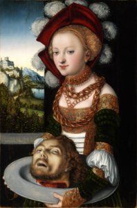 Lucas Cranach d. Ä. - Salome - WGA05722. Free illustration for personal and commercial use.