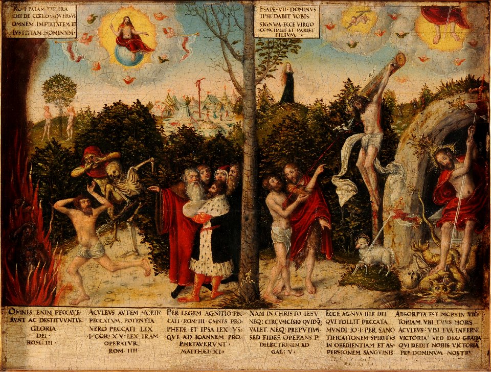 Lucas Cranach d.Ä. - Gesetz und Gnade (Lutherhaus Wittenberg)