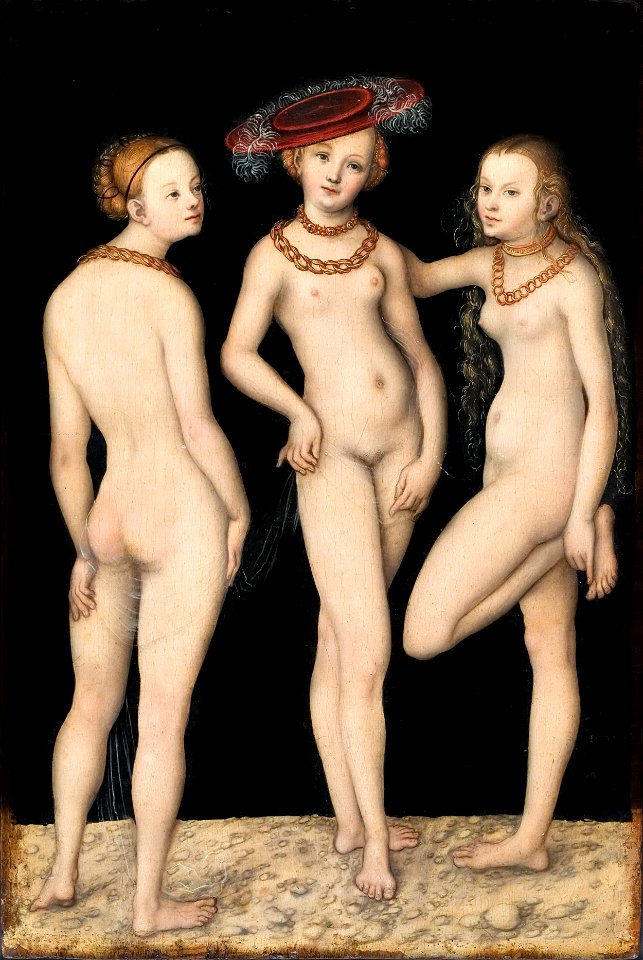 Lucas Cranach d.Ä. - Drei Grazien, 1531 (Musée du Louvre)