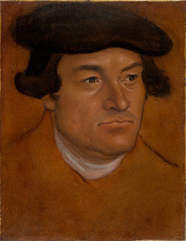 Lucas Cranach (I) - Bildnis eines Mannes mit schwarzer Mütze (Morgan Library & Museum)